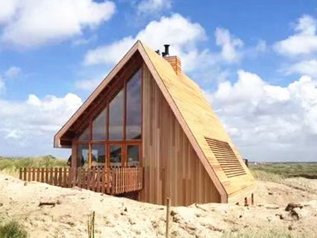 Triangle wooden house
