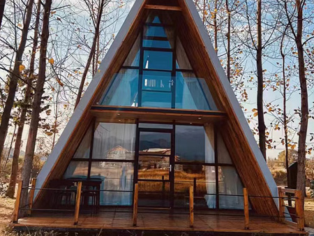 Triangle wooden house