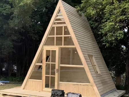 Triangle wooden house