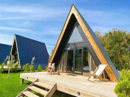 Triangle wooden house
