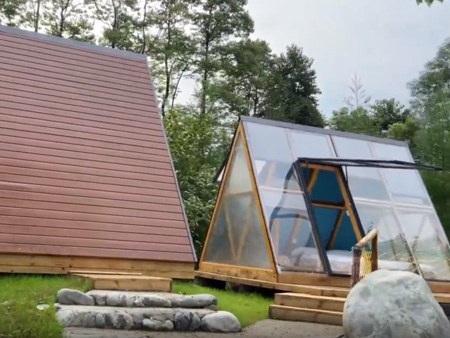 Prefab triangle wooden house